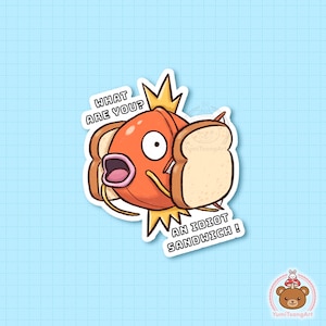 Pegatina de vinilo de Idiot Sandwich, pegatina para botella de agua, planificador de diario de videojuegos, portátil, anime lindo, papelería nostálgica kawaii, resistente al agua