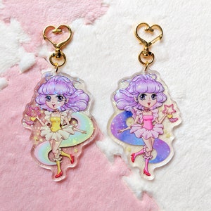Creamy Mami Holographic Double Sided 3.5&quot; Acrylic Charm, Anime Charms, Animation Keychain, Magical Girl, Mahou Shoujo, Fanart, Kawaii, Cute