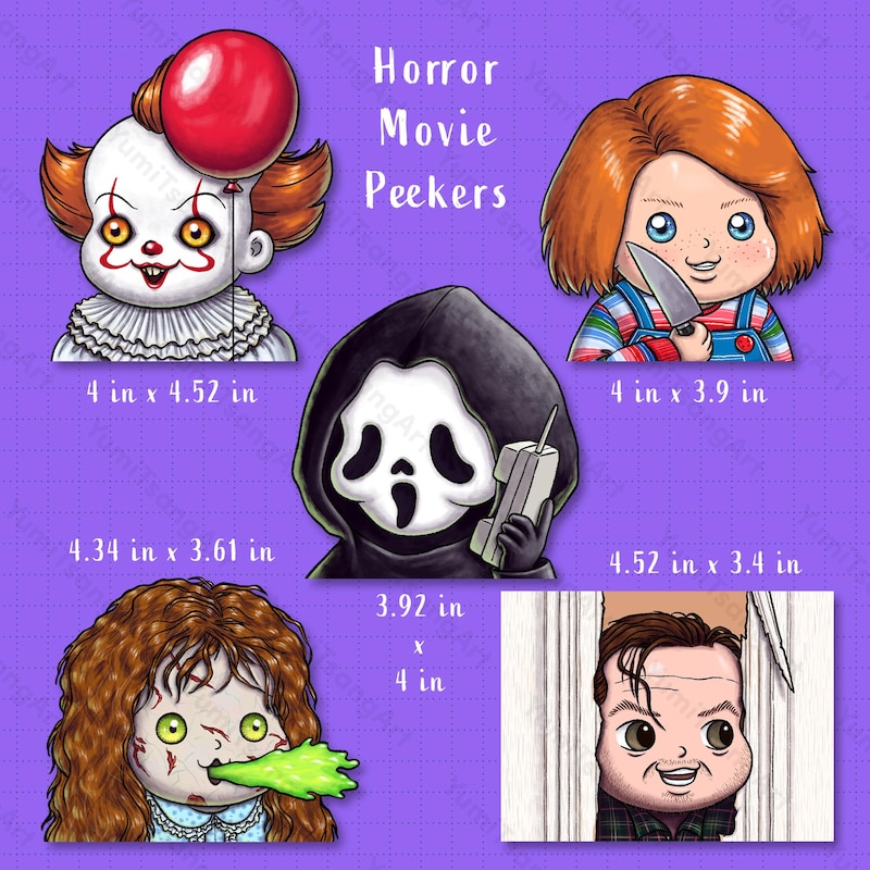 Weatherproof Stickers Horror - Etsy UK