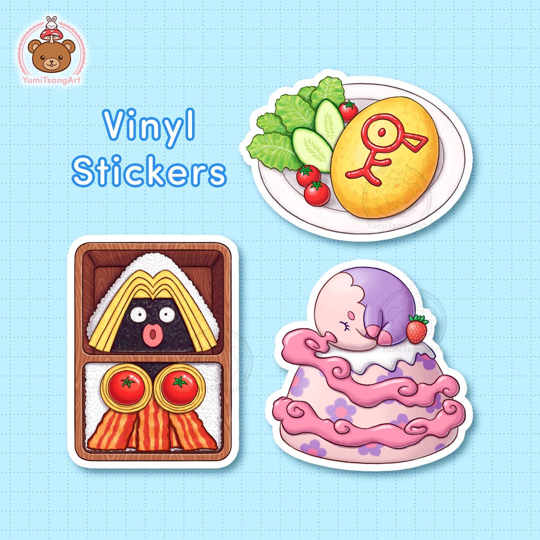 Poke Dish Vinyl Sticker, Video Game Journal Planner Water Bottle Laptop ...