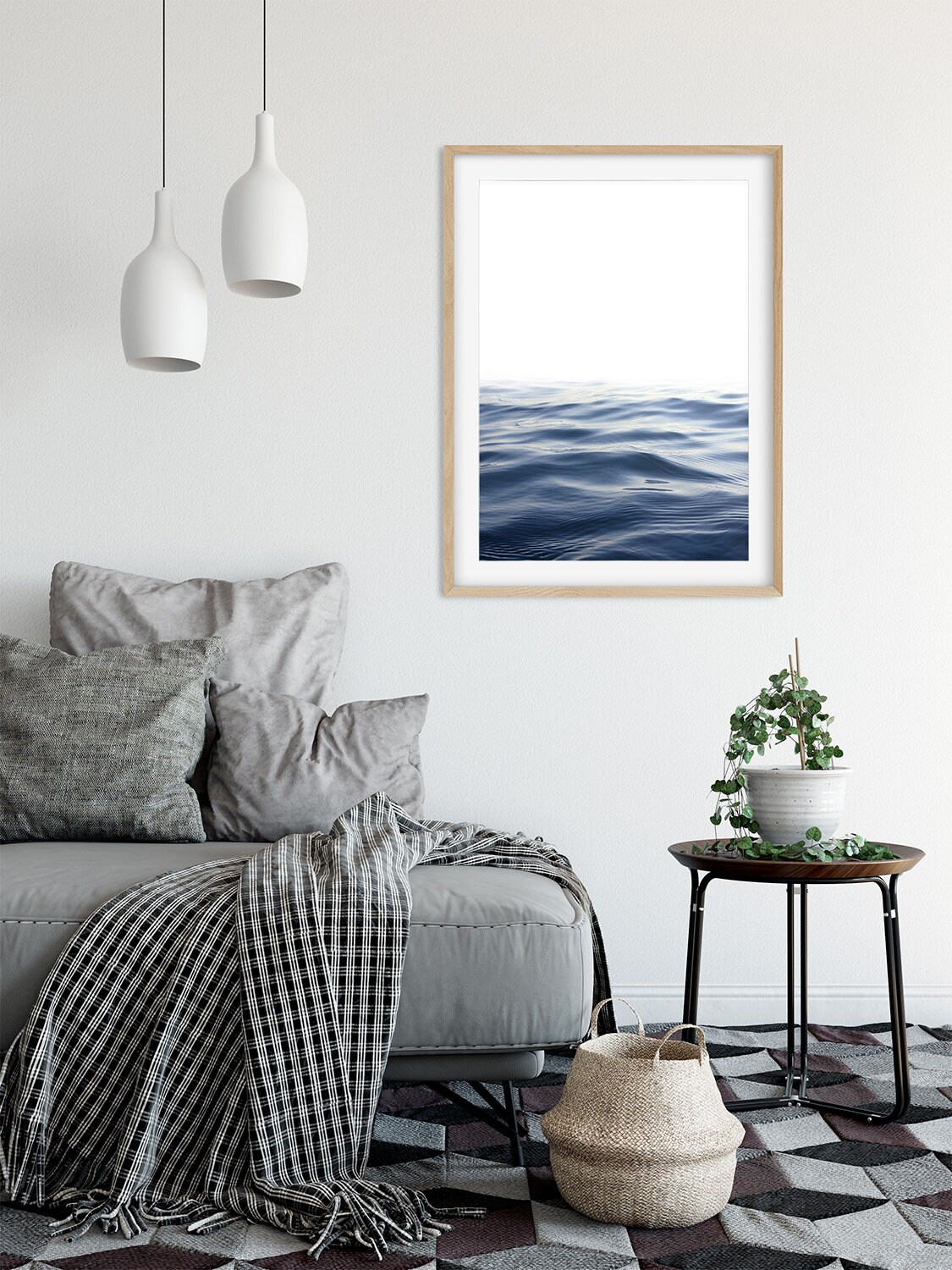 Ocean Print Navy Blue Coastal Wall Art Ocean Photography Etsy Australia
