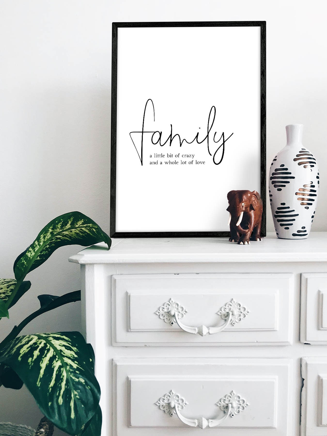 Family Quote Wall Art Little Bit Crazy Whole Lot of Love Etsy Australia