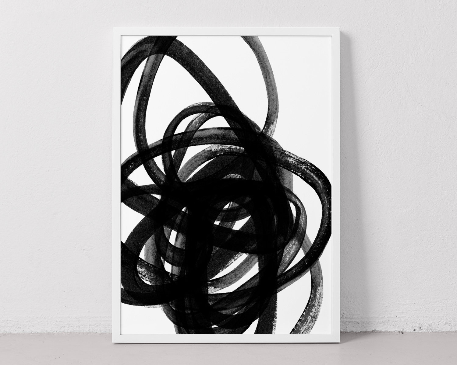 Black and White Abstract Art Minimalist Printable Wall Art - Etsy