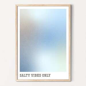 Blue Coastal Cowgirl Printable Wall Art Salty Vibes Only Print Surfing Cowgirl Aesthetic Blue Western Decor Southwestern Aesthetic Decor