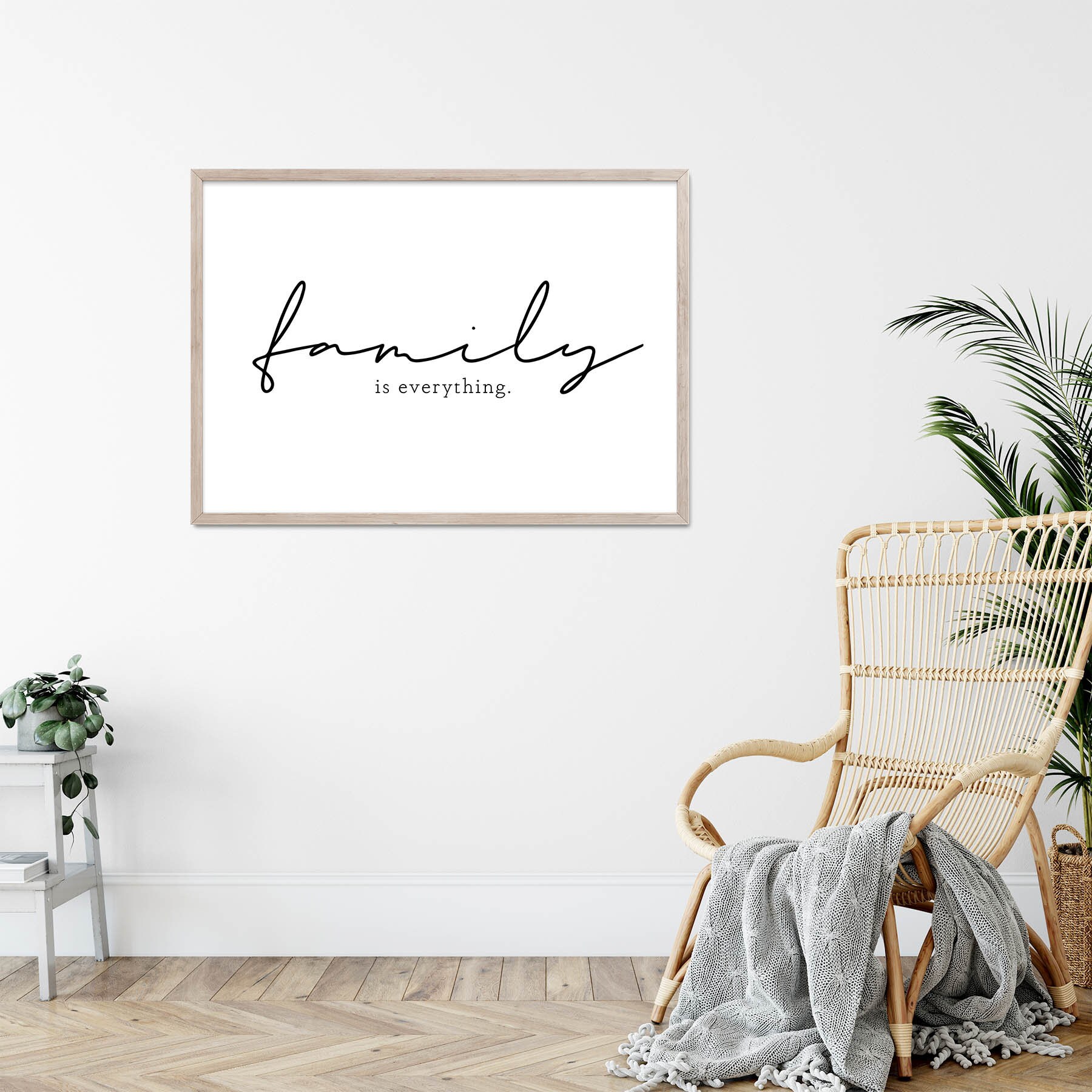 Family is Everything Quote Wall Art, Family Wall Decor, Printable Wall ...