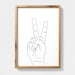 Peace Sign Printable Wall Art Peace Fingers Hand Gesture - Etsy