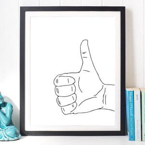 Thumbs up Printable, Like Thumbs Up, Hand Print, All Good Gesture ...