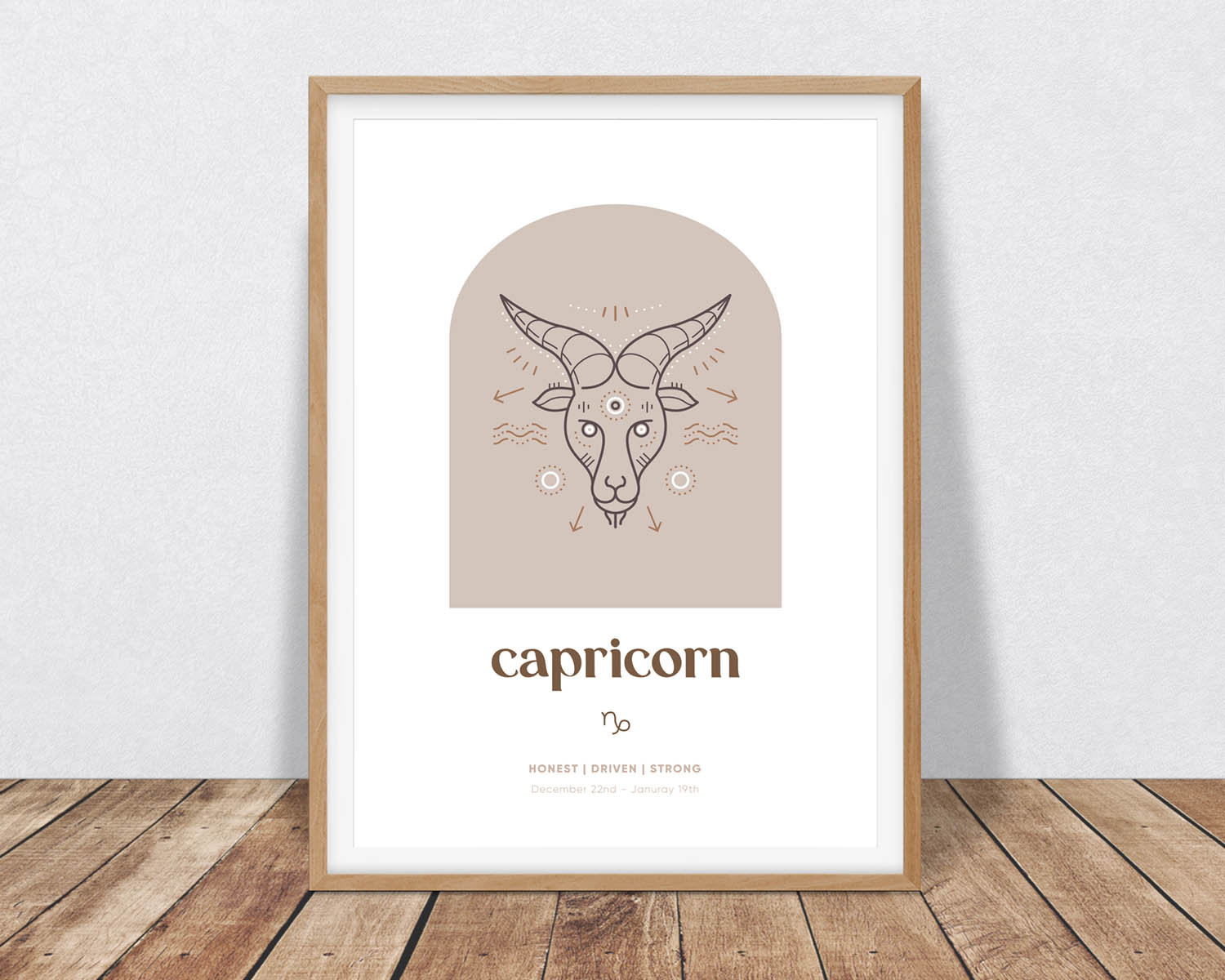 Capricorn Zodiac Decor Printable Wall Art Capricorn Wall Etsy