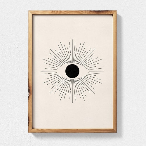 All Seeing Eye Poster Printable Wall Art Abstract Sun Print - Etsy