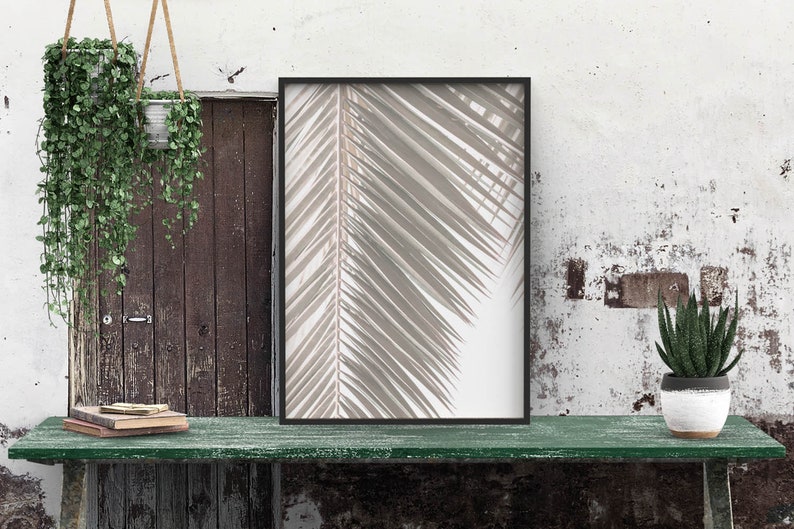 Palm Leaf Wall Art Digital Download Tropical Decor Palm Print - Etsy