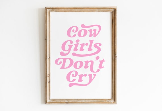 Pink Cowgirl Aesthetic Gallery Wall Art Set Pink Cow Girl Decor