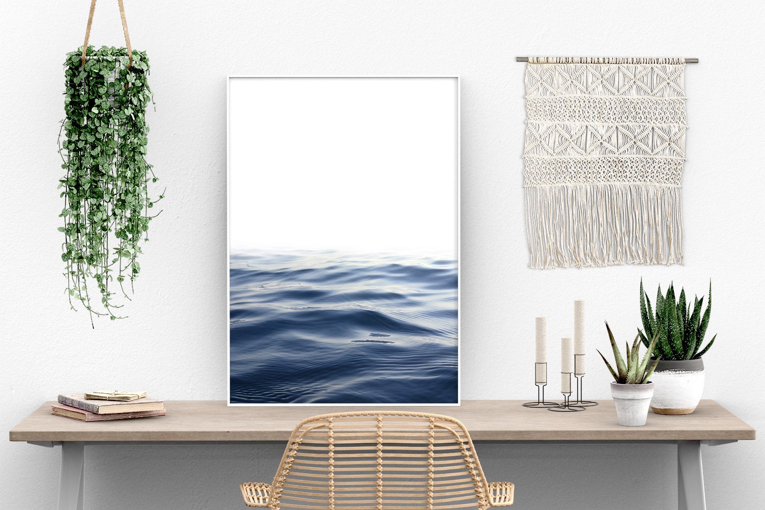 Ocean Print Navy Blue Coastal Wall Art Ocean Photography Etsy Australia