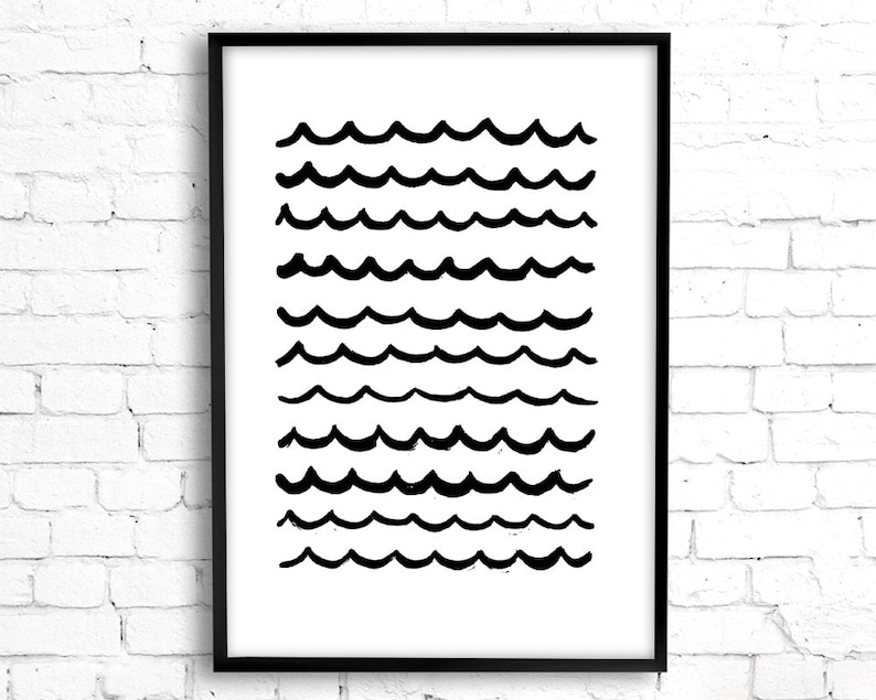 Hawaii Art Digital Download Featuring Aloha Quote, Waves and Shaka Hand Set of 3 Printable Wall Art, Surfer Wall Art, Hawaiian Wall Art image 7