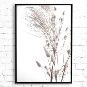 Set of 2 Farmhouse Decor Botanical Print Digital Download, 2 Piece Floral Printable Wall Art, Neutral Bedroom Decor, Dried Flower Wall Art image 8