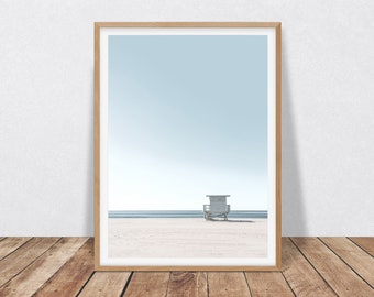 Küsten Wandkunst, Rettungsschwimmer Turm druckbare Wandkunst, Kalifornien Wandkunst, Strand Haus Dekor, Strandhütte, Strand Fotografie, digitaler Download