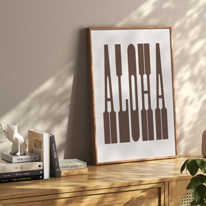 Beige Aloha Print Neutral Coastal Cowgirl Printable Wall Art Surfing Cowgirl Aesthetic Beige Western Decor Southwestern Aesthetic Decor