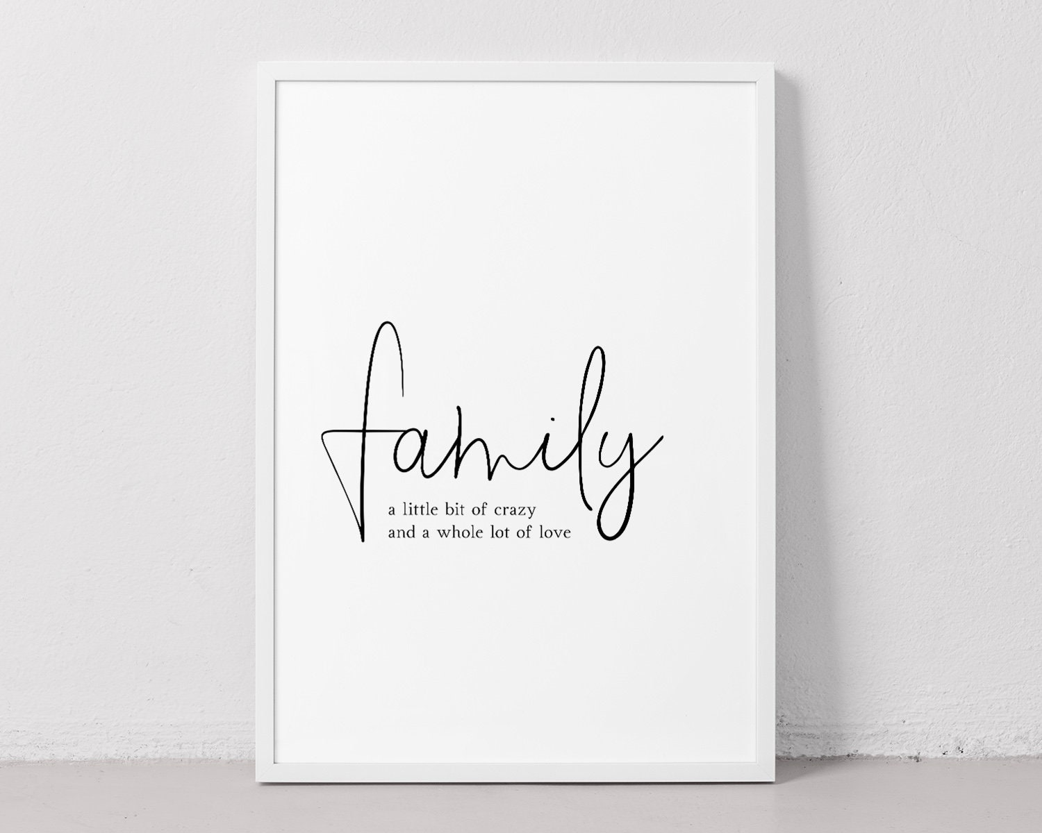 Family Quote Wall Art Little Bit Crazy Whole Lot of Love Etsy Australia