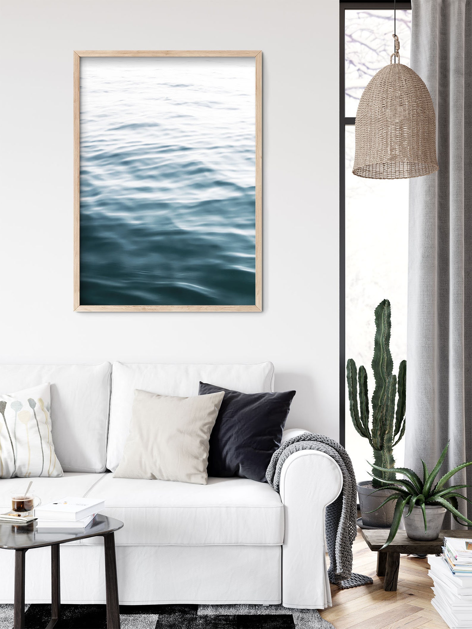 Ocean Print Navy Blue Coastal Wall Art Ocean Photography Etsy