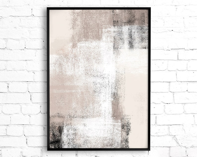 Printable Wall Art Set of 2 Abstract Art in Neutral Color - Etsy