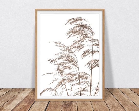 Boho Pampas Grass Print, Extra Large Wall Art, Pampas Grass Art, Wheat Print, Nature Inspired Gift, Neutral Botanical Printable Wall Art