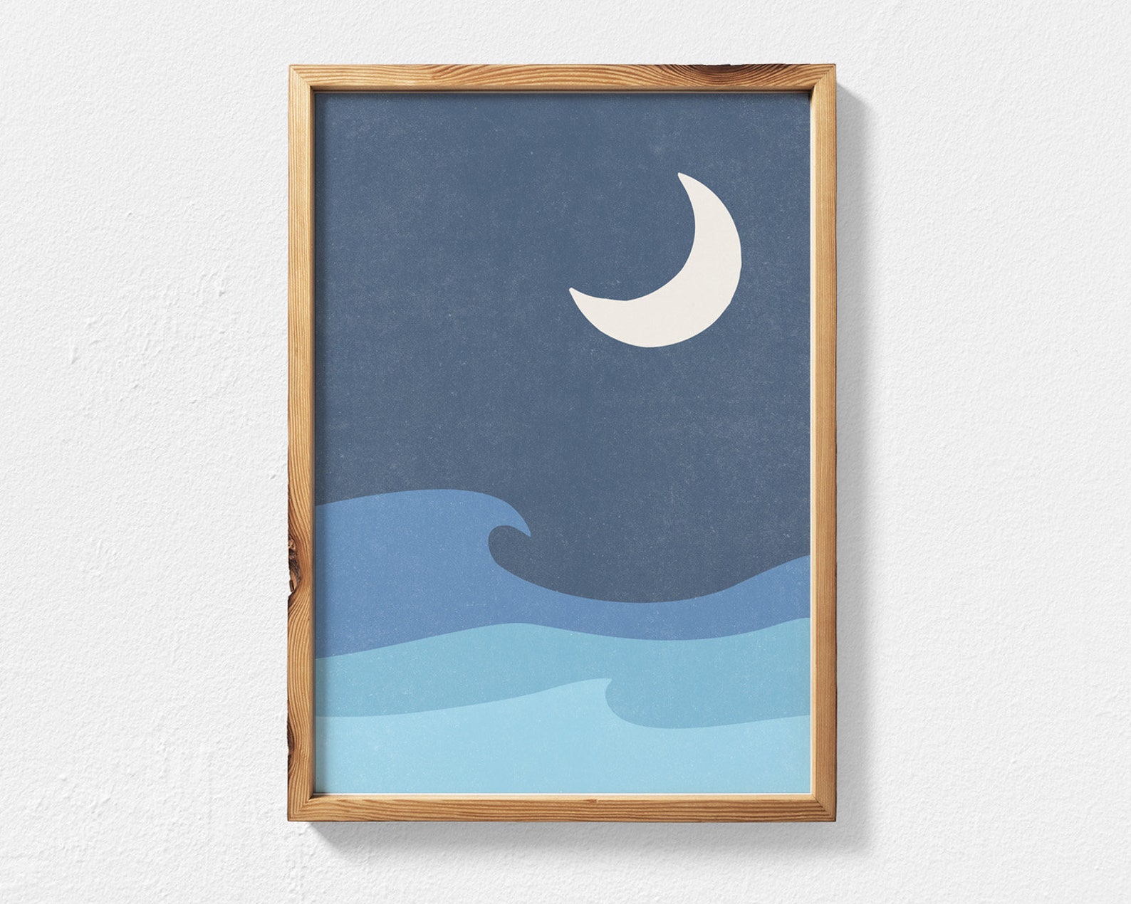 Set of 2 Sunburst Art Sun and Moon Ocean Wall Art Abstract Etsy