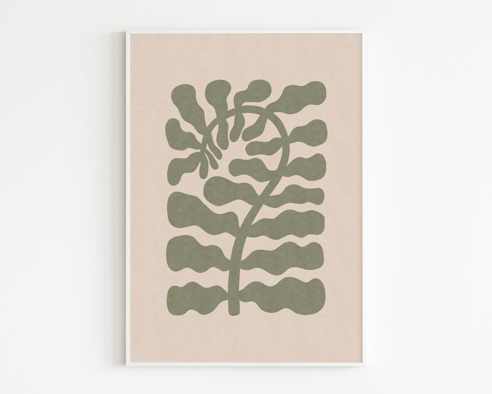 Abstract Fern Print Abstract Plant Wall Art Instant Download Digital ...