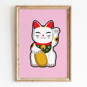 Americanflat - Cat Lucky Cat by Anderson Design Group - 11x14 Poster Art  Print