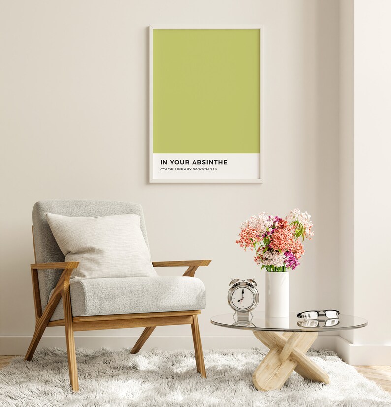 Lime Green Color Swatch Poster Chartreuse Green Decor Acid Green ...
