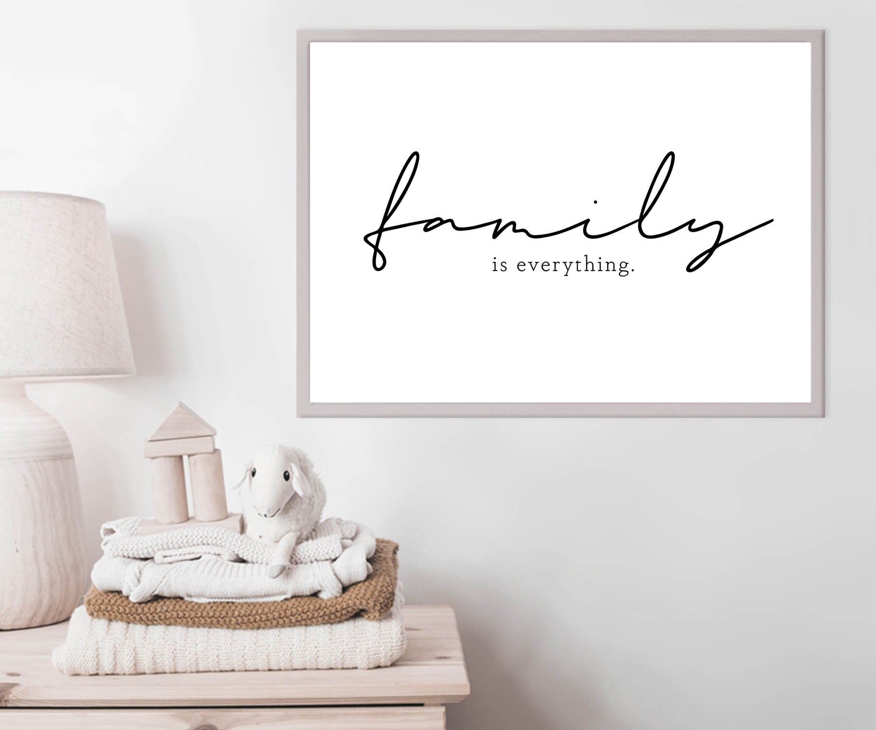 Family is Everything Quote Wall Art, Family Wall Decor, Printable Wall ...