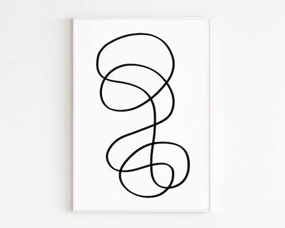 One Line Art Printable Single Line Art Minimalist Wall Art | Etsy