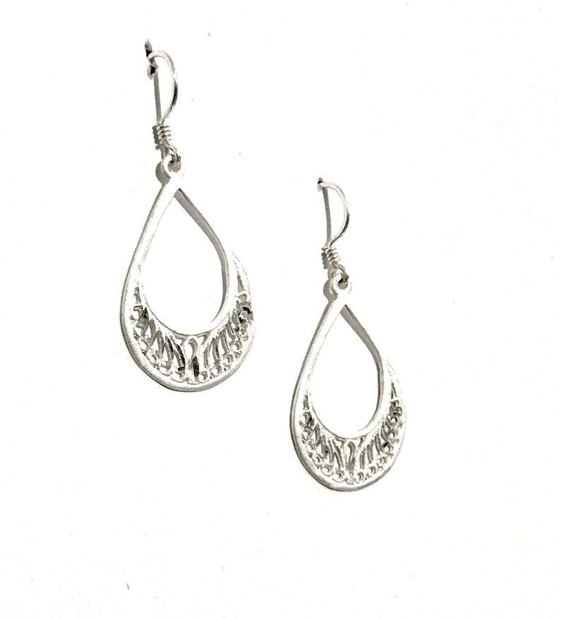 Sterling Silver Dangle Earrings Lightweight Earrings Shiny Earrings Free Shipping Christmas Gift
