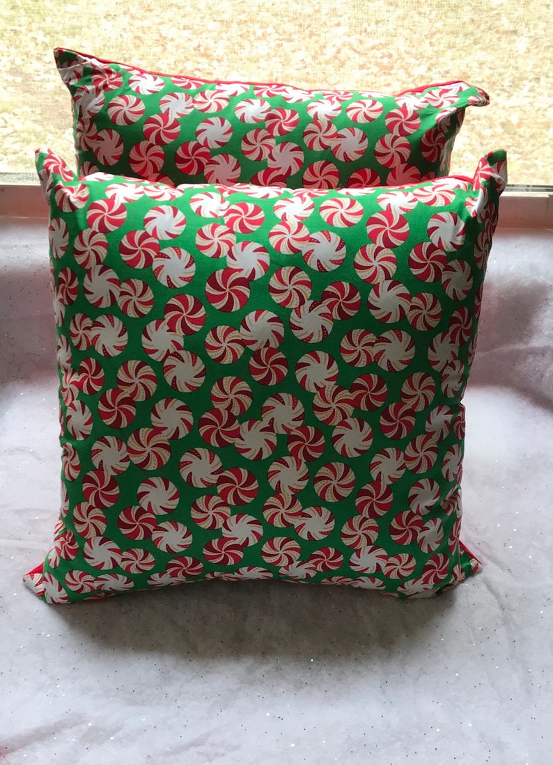 Holiday Peppermint Candy Pillows Home Decor Christmas Etsy