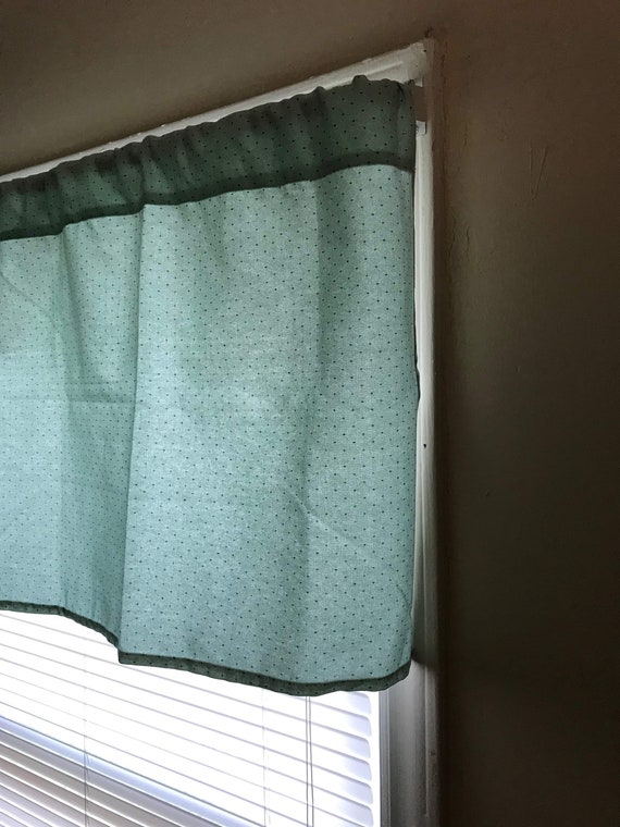 Window Treatment Valance Curtains Mint Green Kitchen Dining Etsy