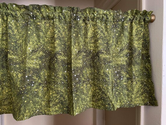 Christmas Window Treatment Valance Curtain Seasonal Decor Home Etsy
