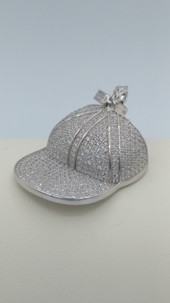 silver baseball cap