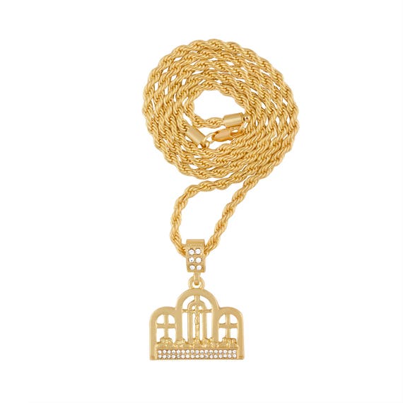 Iced Out Jesus on Cross Pendant on 24 