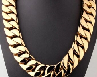 Thick Gold Chain Necklace - Etsy Singapore