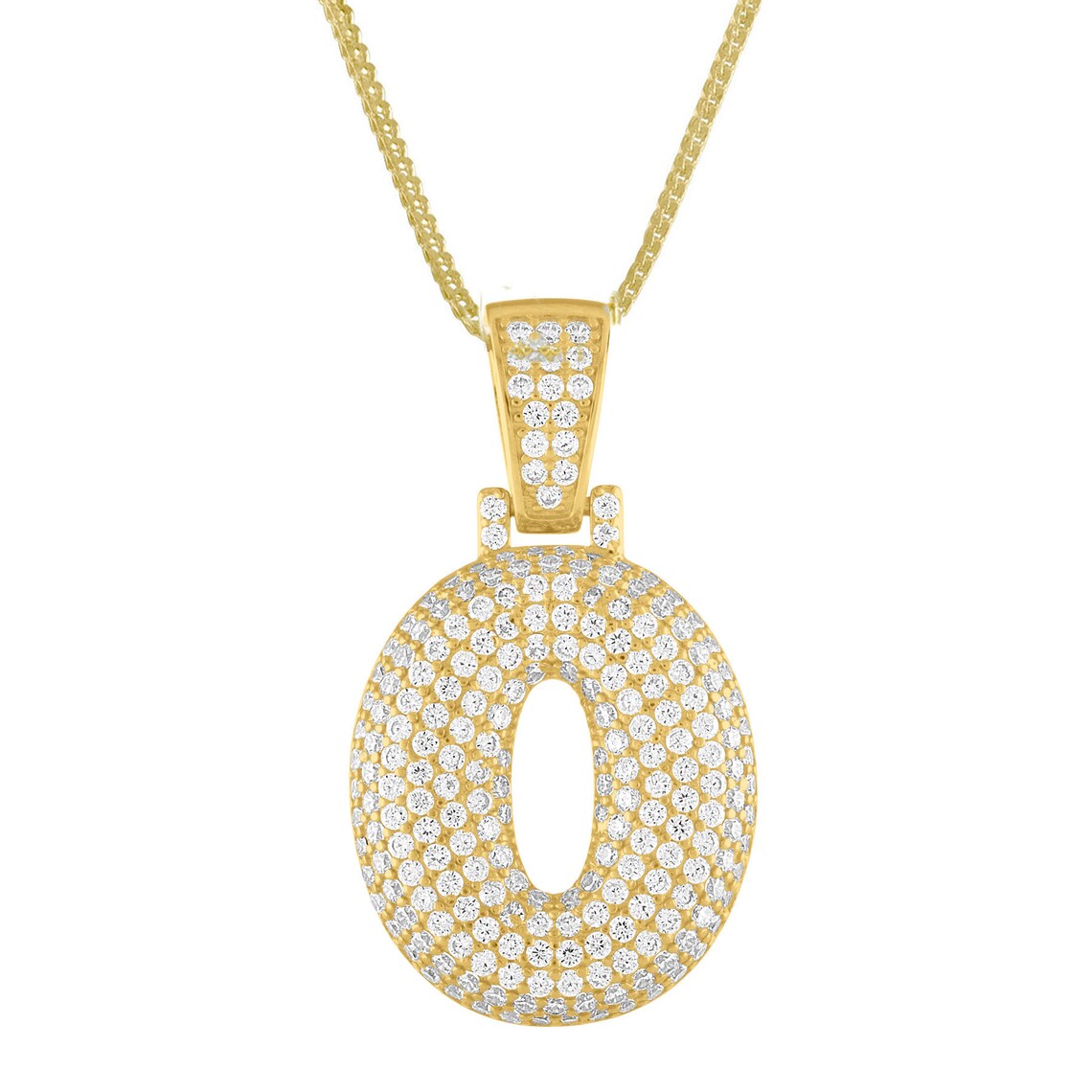 14K Gold Plated or Silver Number Pendant With Chain choose Etsy