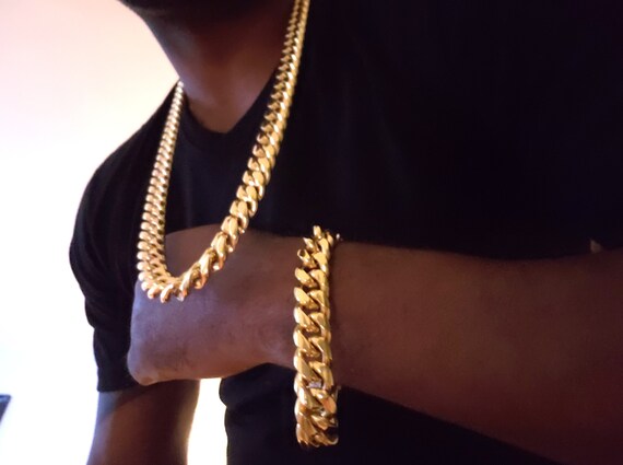 30 Miami Cuban Link Chain W/ Bracelet 