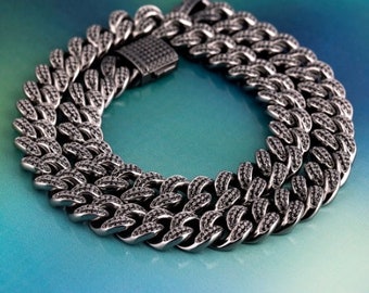 12mm Bling Iced Out Miami Cuban Link 