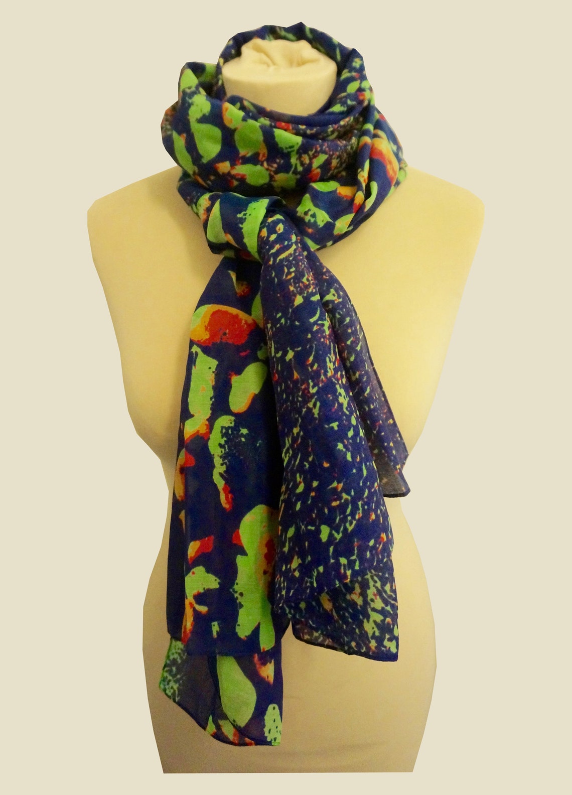 Valencia Silk/cotton Scarf Etsy Denmark