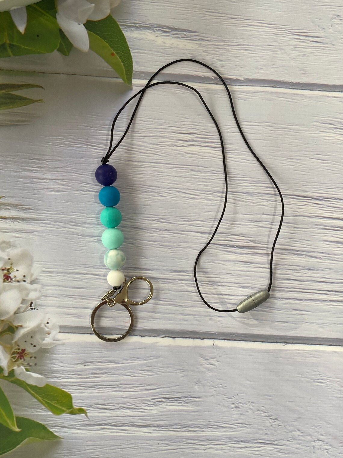 Silicone Bead Lanyard Teachers Lanyard Nurses Lanyard Etsy