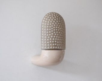 Postmodern wall lamp made of ceramic and glass, Germany 1970s