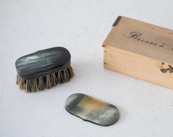Carl Auböck beard care set 'Brosse à Moustache', Austria 1960s