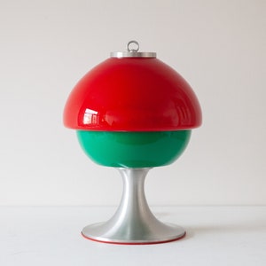 grande lampe de table avec abat-jour en verre et plexiglas, Italie Années 1960