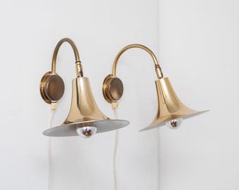 a pair (2) of wall lamps by Börje Claes for Norlett Elit, Sweden 1960s