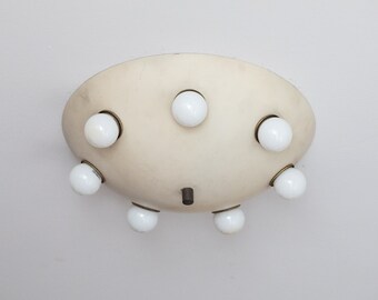 modernist ceiling light made of painted aluminum, Germany 1950s