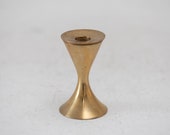 Brass candlestick in Diabolo shape, Austria 1950s 2