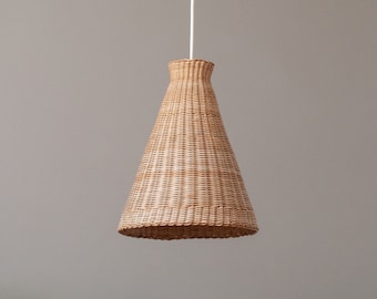 Pendant lamp made of wicker, Germany 1950s