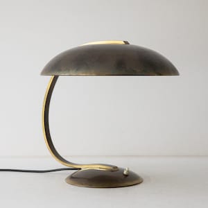 Bauhaus table lamp made of brass, Germany 1930s image 2